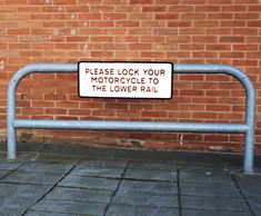 Motorcycle security barrier