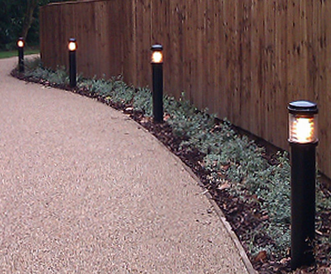 Illuminated bollards provide optimum light for campus footpaths
