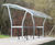 Cambourne - contemporary single-sided cycle shelter for 6 bikes 6