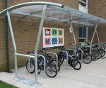 Canterbury - classic cycle shelter, 8-10 bikes