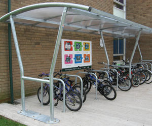 Canterbury - classic cycle shelter, 8-10 bikes