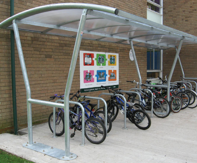 Canterbury - classic cycle shelter, 8-10 bikes