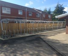 Harbledown - modern cycle shelter, 8-10 bikes