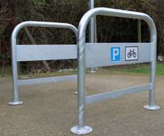 Birmingham - cycle stand, integral signage plate