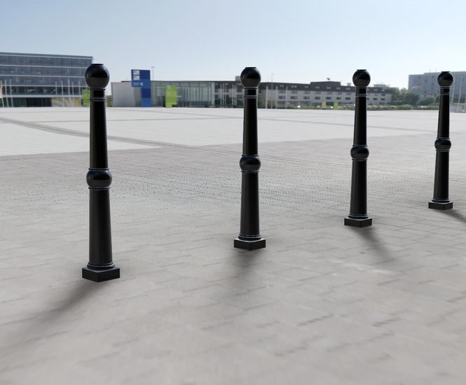 Exeter - polyurethane bollard, steel core, traditional