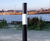 Black & White 1000 - round reflective steel bollard 2