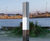 Black & White 1000 - square steel bollard, reflective 2