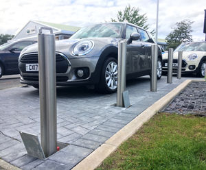 Stainless steel bollards secure BMW and MINI Llandudno