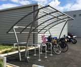 Bowland - contemporary cycle shelter for 10 bikes - on this page