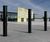 GFC3000 - steel bollard, cast iron cap & rings, 114 dia 0