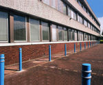 GFC2R - steel bollard with cast iron rings, 114 dia