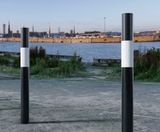 Black & White 1000 - round reflective steel bollard - on this page