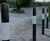 Black & White 1000 - round reflective steel bollard 1