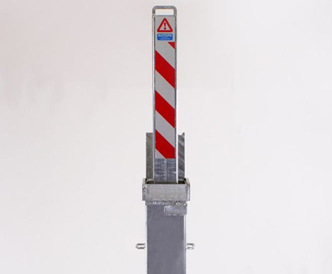 Square RetractaPost-GL 500 - galvanised retractable post
