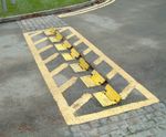 One Way Plate - steel traffic flow control plate for car parks