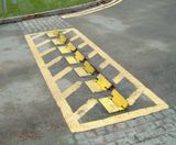 One Way Plate - steel traffic flow control plate for car parks - on this page