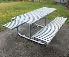 Rockingham - Steel Picnic Table with Benches
