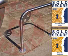 Sheffield cycle stands with Sold Secure locking points