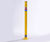 Sprung Boundary Post - steel parking space marker with spring base 3