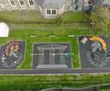 Roman gladiator themed safety surfacing for play area - on this page