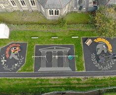 Roman gladiator themed safety surfacing for play area