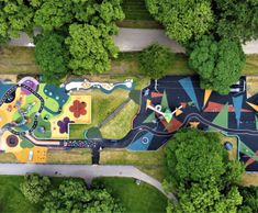 Wet pour safety surfacing installation - Lister Park