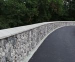 Rocwall reinforced concrete/natural stone retaining wall
