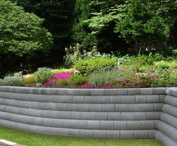 Porcupine concrete retaining blocks