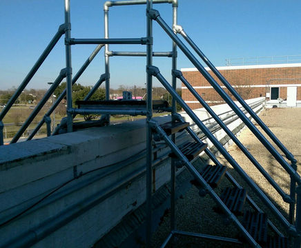 Bespoke step-overs for safe roof access