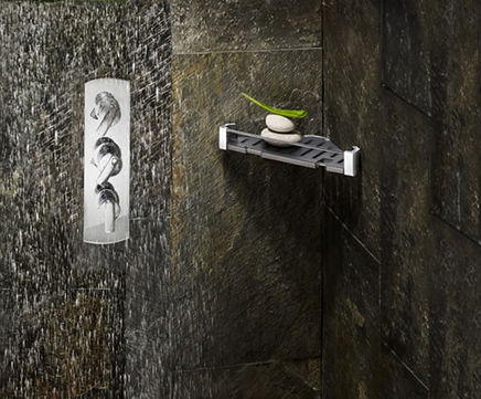 N171 rectangular, contemporary shower basket