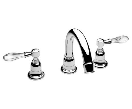 Fairfield crystal three hole basin mixer