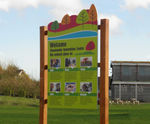 Entrance and directional signage for country park