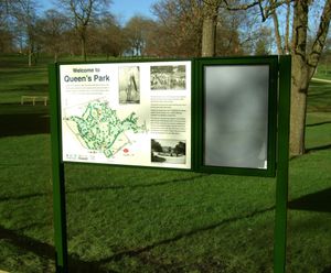 Interpretation signage - Queen's Park, Bolton