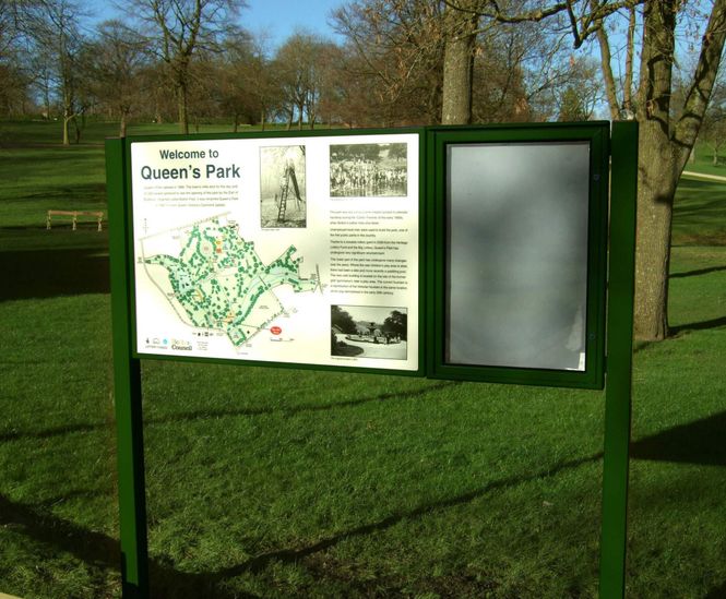 Interpretation signage - Queen's Park, Bolton