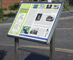 Steel lectern-frame interpretation signage