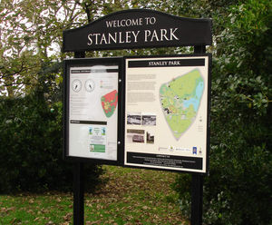 Welcome and wayfinding signage - Stanley Park