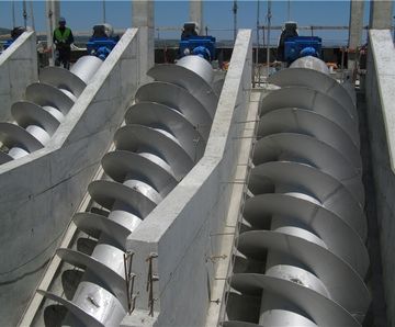 Archimedean screw pumps
