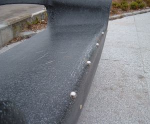 Anti-skate studs, Chester Road shopping centre, Newquay