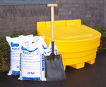 Bee hive salt and grit bins