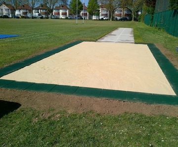 Long jump sandpit construction