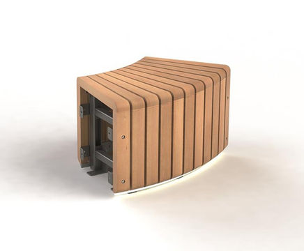 Natural Elements 45° - curved timber seating module
