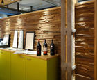 Timber textured wall and ceiling panels