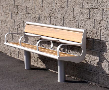 'Cambourne' contemporary steel-framed timber seat
