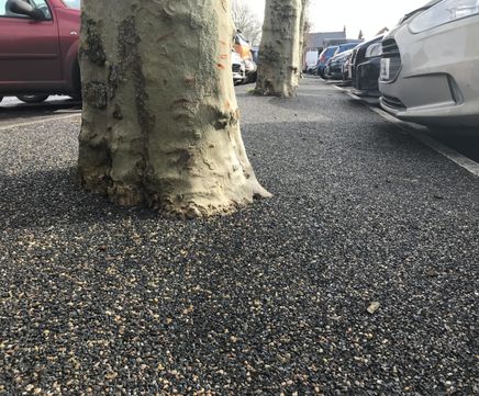 FlexiSet - permeable resin bound recycled rubber paving