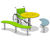Blossom Table with Bean and Pod Bench - wheelchair-accessible 2