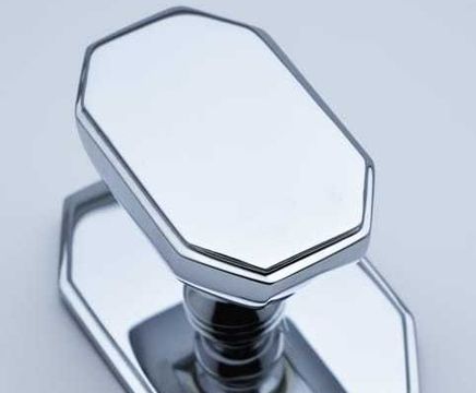 Curzon art deco brass mortice door knob