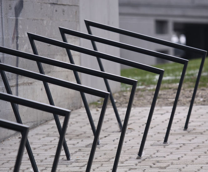 Edgetyre Bicycle Stand - galvanised steel bike rack with protective rubber