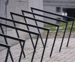 Edgetyre Bicycle Stand - galvanised steel bike rack with protective rubber