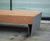 Blocq - outdoor steel and wood bench for public spaces 2