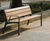 Miela cast aluminium park bench with wooden slats 3